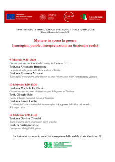 2026 02 09 Locandina Corso L-10 Mettere in scena la guerra