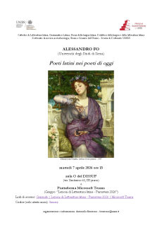 2026 04 07 Locandina Poeti latini nei poeti di oggi