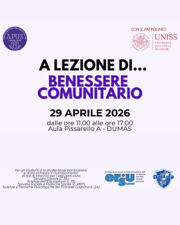 Seminario 29/4/2026 A lezione di... benessere comunitario