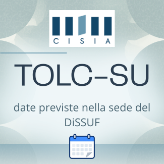Immagine che richiama le date previste al DiSSUF per il test CISIA TOLC-SU
